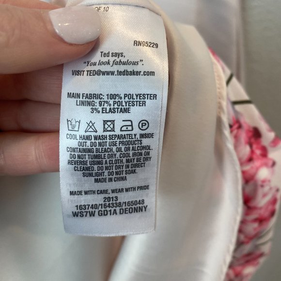 Ted Baker London Deonny Window Box Skater Mini Dress Pink  - Size 6 - EUC - Picture 5 of 13